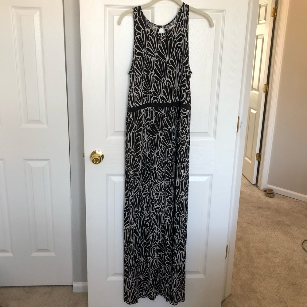Loft Outlet B/W Floral Maxi Dress